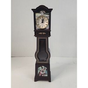 Vintage 1980s Chester Quartz Mini Grandfather Clock Works Plastic No Pendulum
